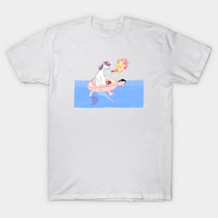 Unicorn in pool T-Shirt